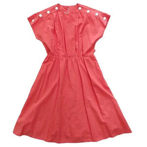PETER HAHN Vintage Dolman Button Midi Dress UK Size 22 US Size XL